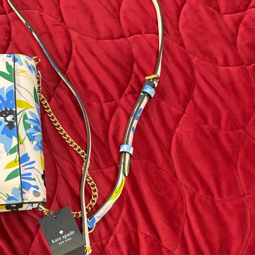 Kate Spade Blue and Green Floral Purse and Wallet Set - Picture 12 of 12